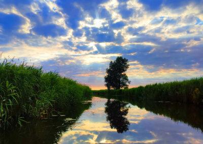Sonnenuntergang auf dem Wasser in Nordfriesland 45